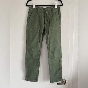 Orslow Japan Green Fatigue Baker Pant Slim Women Size 1